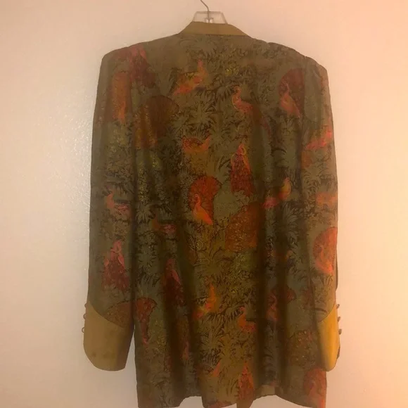 Nice silk Vintage Jacket Size 12 - Picture 6 of 8